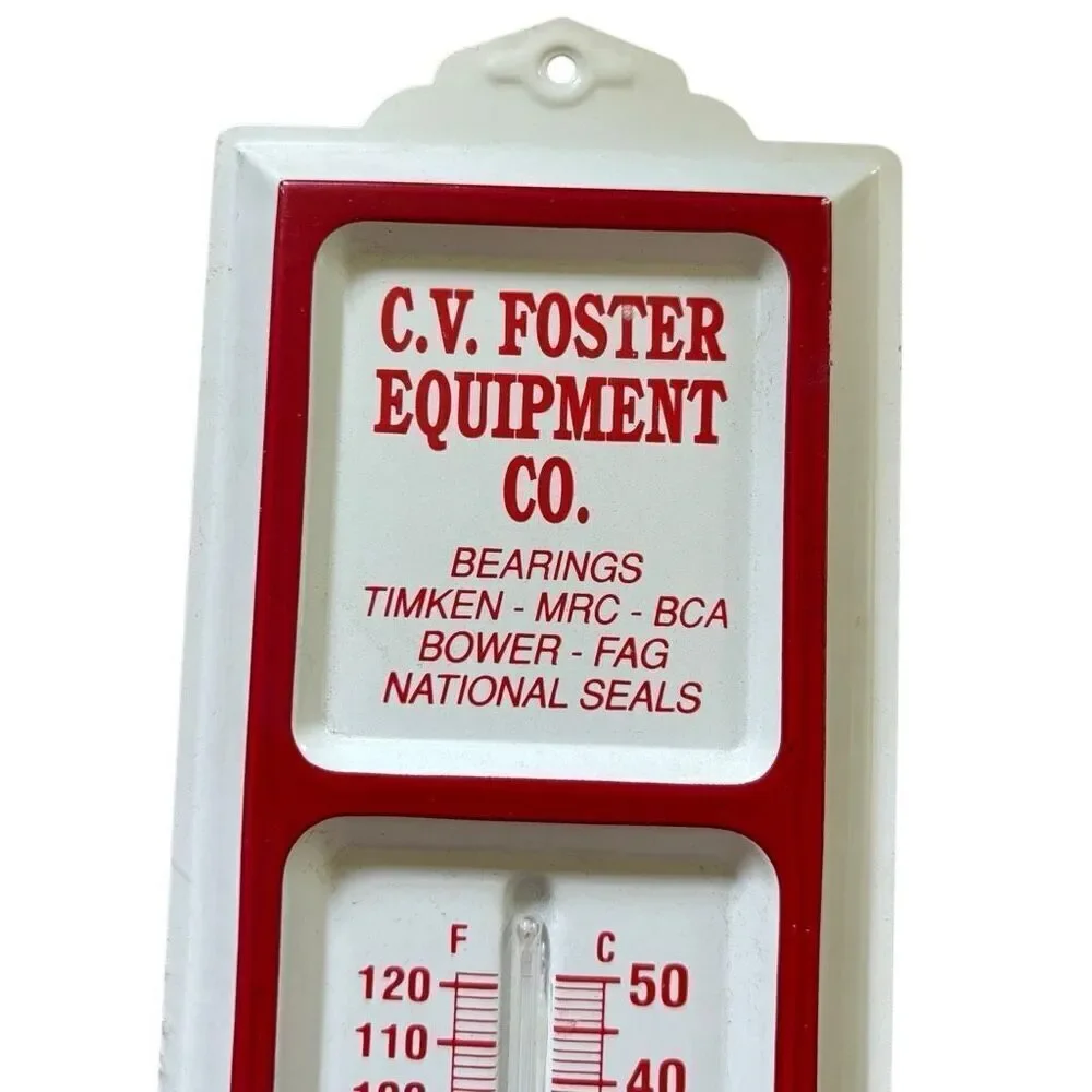 C.V. Foster Equipment Co. Baltimore MD Vintage Metal Thermometer
